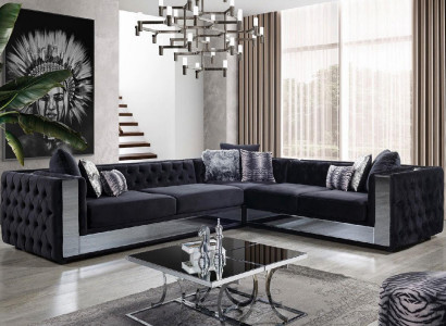 Black Chesterfield Upholstered Sofa Sofa Corner Sofa Set Upholstery Luxury Corner Sofas
